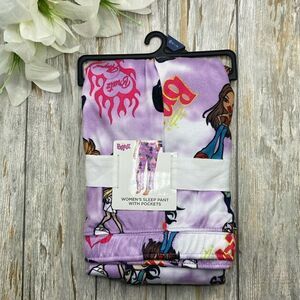 Women’s Juniors’ Bratz Print Comfy Lounge Pajama Sleep Pants, Size XS